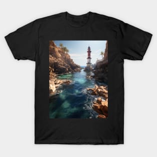 abandoned lighthouse, 3D rendered T-Shirt
